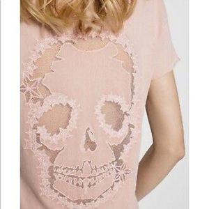 Zadig and Voltaire story fishnet tee with skull